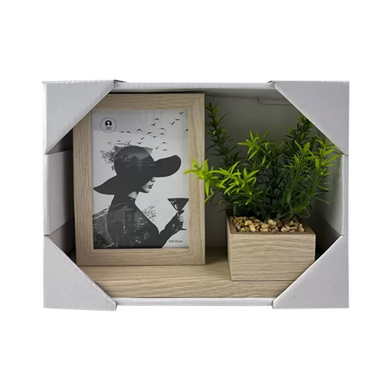 Photo frame Home ESPRIT Natural MDF Wood...