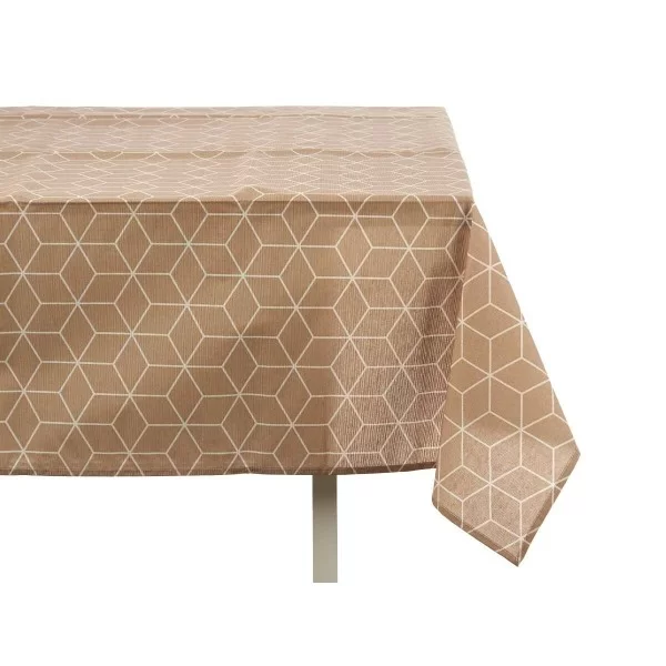 Tablecloth Thin canvas Abstract Beige (140 x 180 cm)