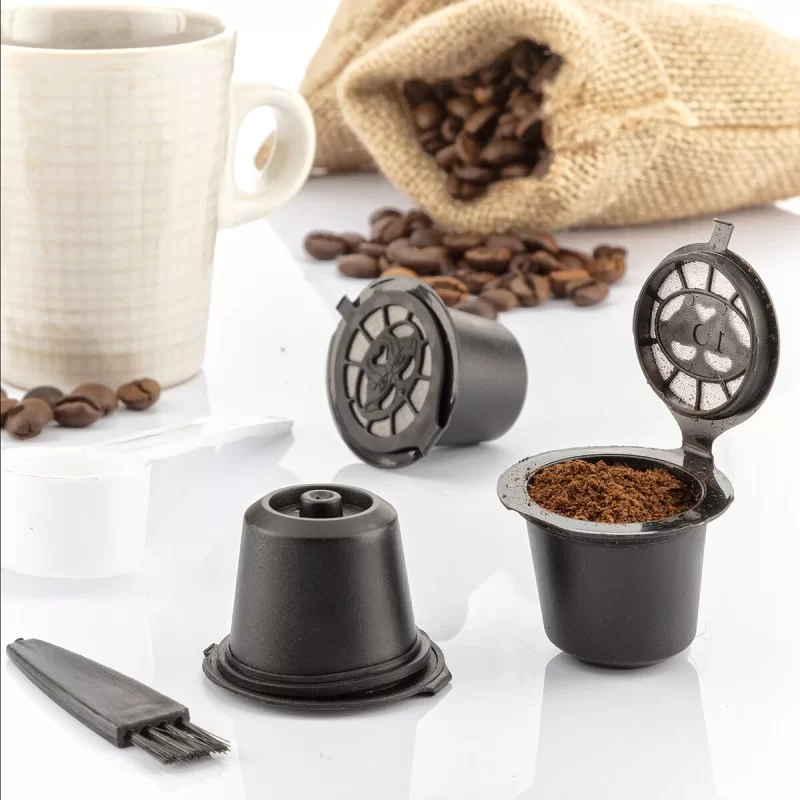 Set of 3 Reusable Coffee Capsules Recoff...