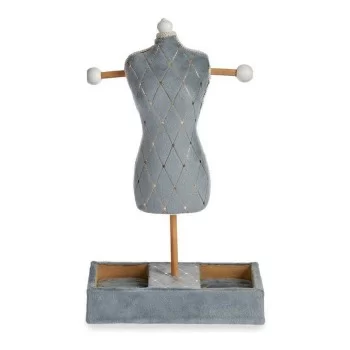 Jewellery Stand Grey Rhombus Wood 2