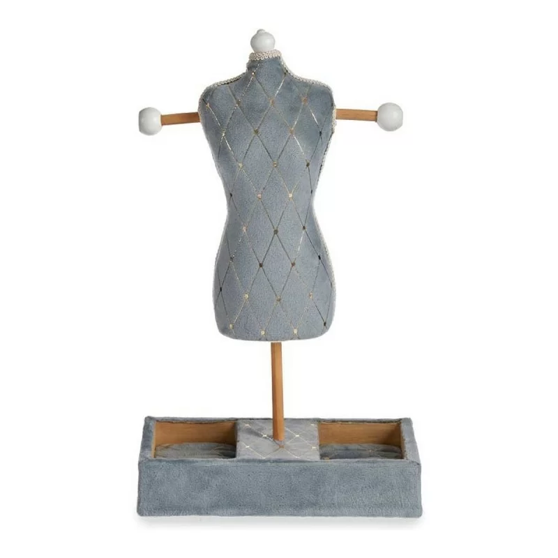 Jewellery Stand Grey Rhombus Wood