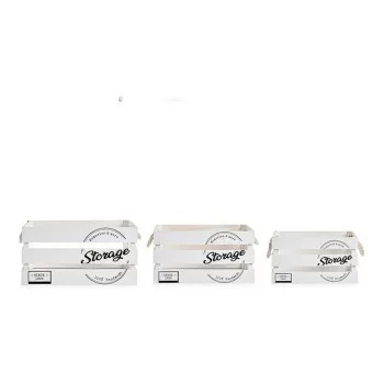 Set of decorative boxes Storage White 30 x 20 x 40 cm 2