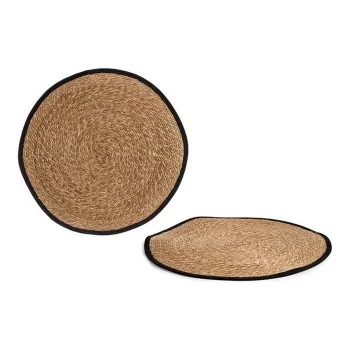 Carpet negro Fibra Black Brown Natural Natural Fibre 80 x...