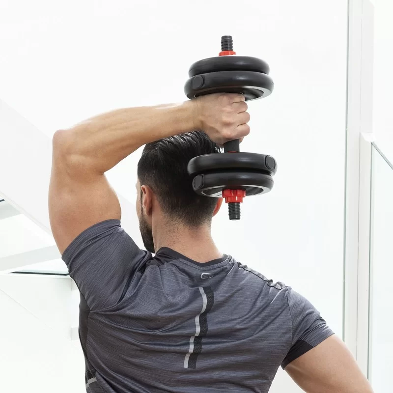 6-in-1 Set of Adjustable Weights with Exercise...