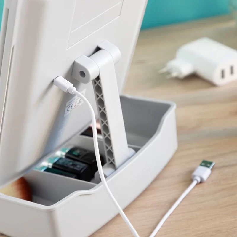 3-In-1 Folding LED Mirror with Make-up...