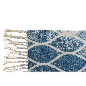 Carpet DKD Home Decor Blue Cotton Chenille (60 x 240 x 1 cm) 2