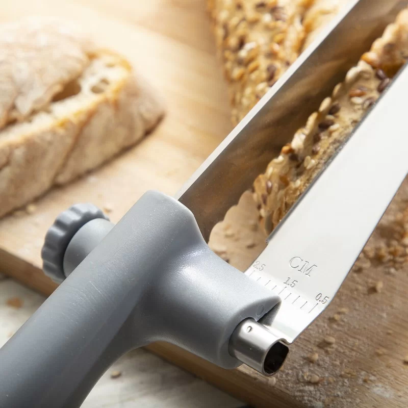 Bread Knife with Adjustable Cutting Guide...
