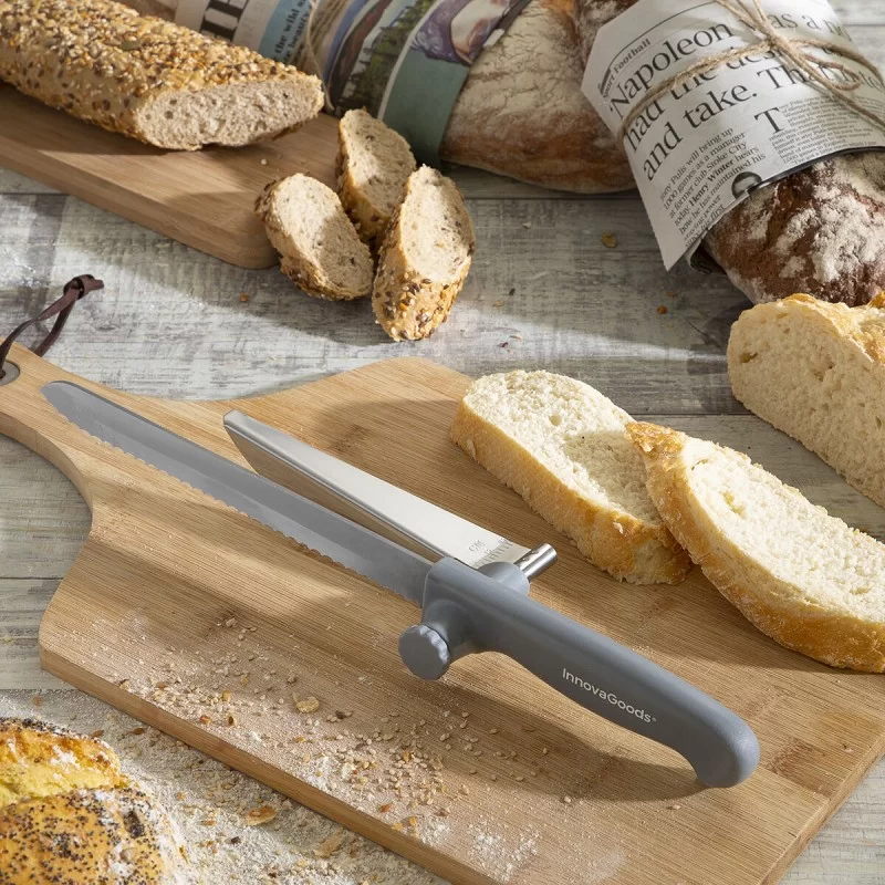 Bread Knife with Adjustable Cutting Guide...