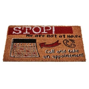 Doormat Stop Red Brown Natural Black 40 x 1,5 x 60 cm...