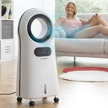 Bladeless, Evaporative Air Conditioner with LED Evareer...