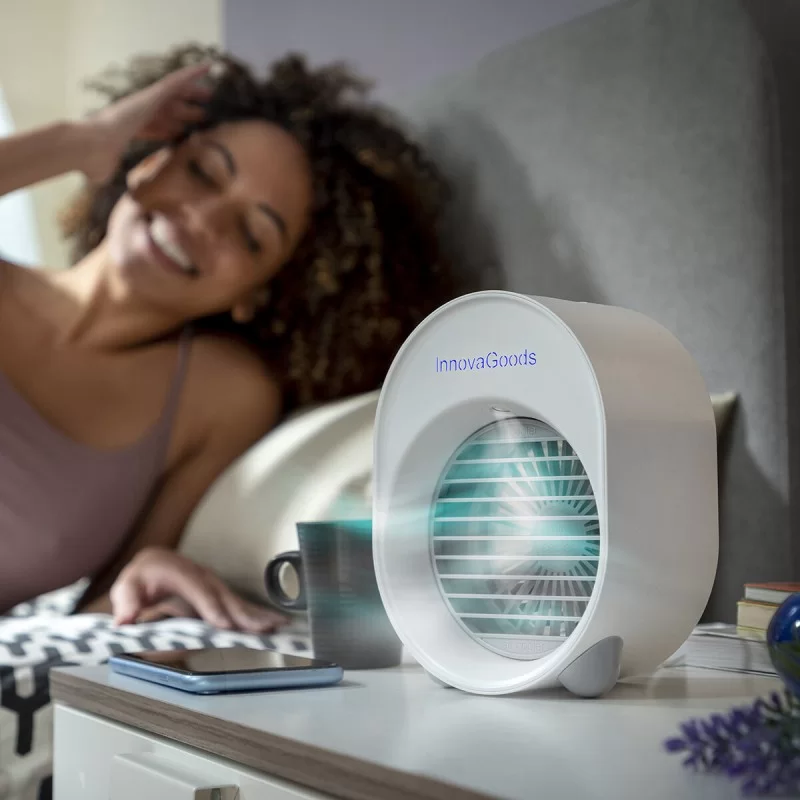 Mini Ultrasound Air Cooler-Humidifier with LED...