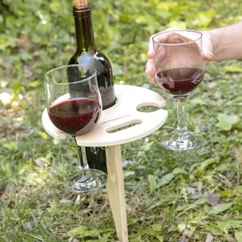 Folding and Portable Wine Table for Outdoors Winnek...