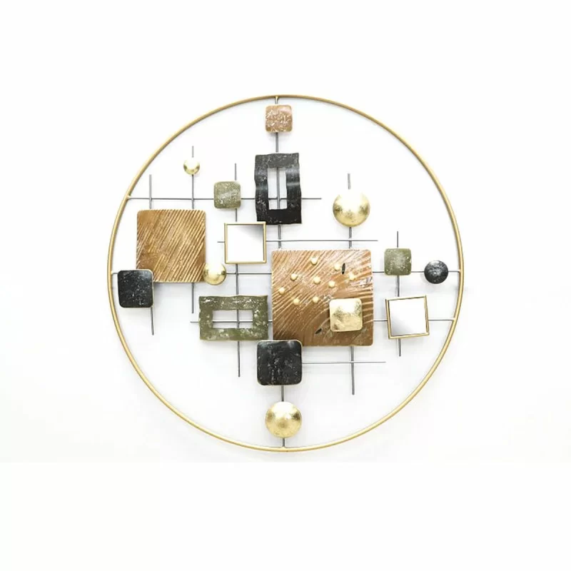 Wall Decoration DKD Home Decor Multicolour Copper Golden Abstract Sixties 79 x 6 x 79 cm