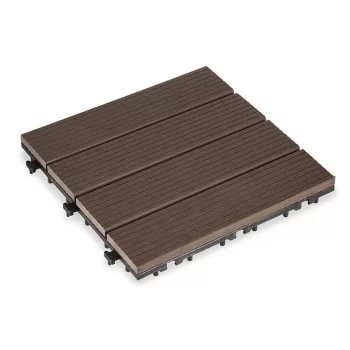 Interlocking Floor Tile Composite Brown Polyethylene (30...