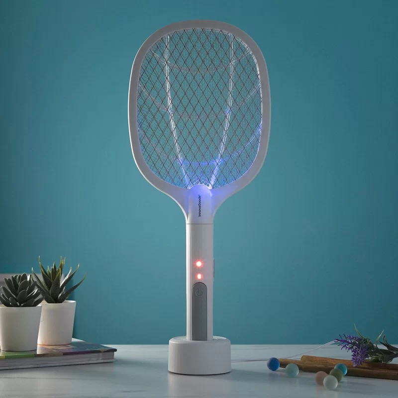2-in-1 Rechargeable Insect Killing Racket with...