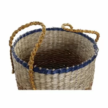 Basket set DKD Home Decor Orange Green Seagrass (35 x 22... 2