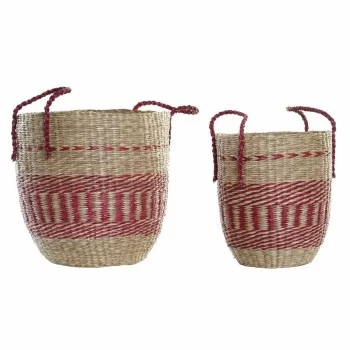 Basket set DKD Home Decor Natural Red Seagrass (2 pcs)...