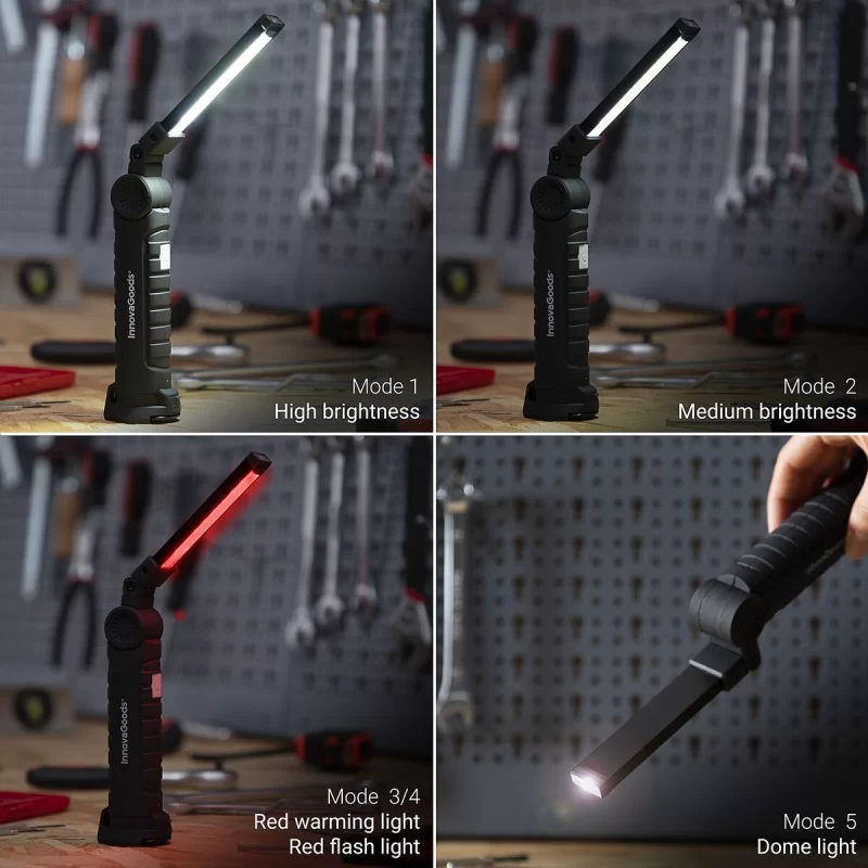 5-In-1 Rechargeable Magnetic LED Torch Litooler...