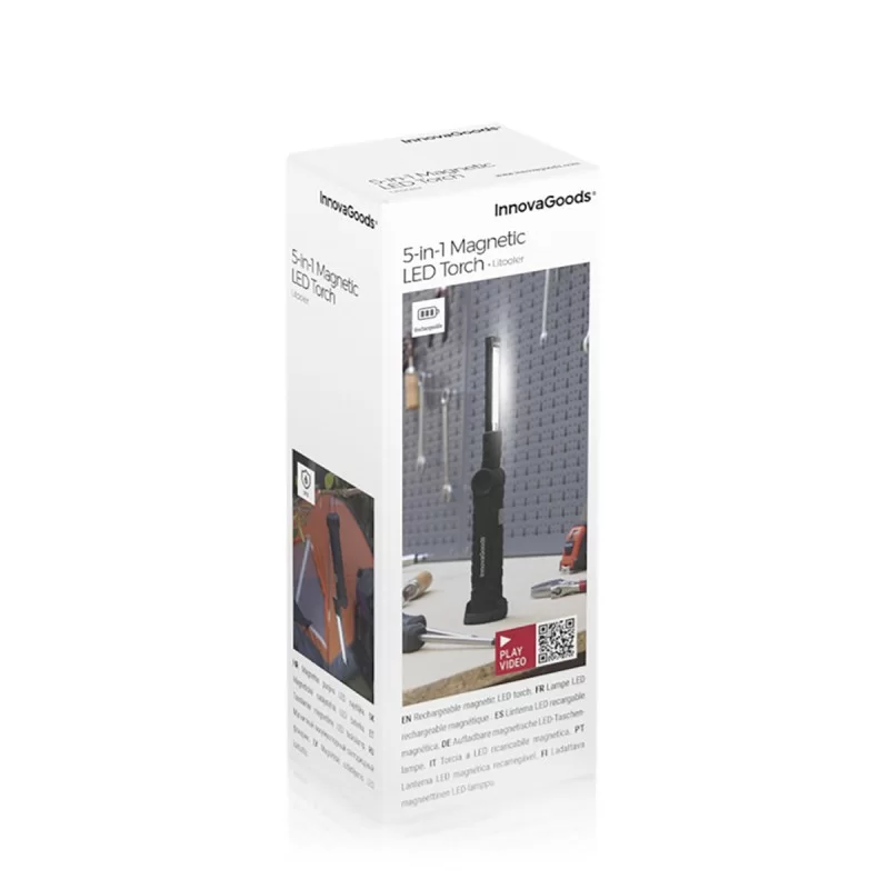 5-In-1 Rechargeable Magnetic LED Torch Litooler...