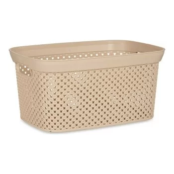Basket 24 x 17 x 35 cm Beige Plastic 10 L