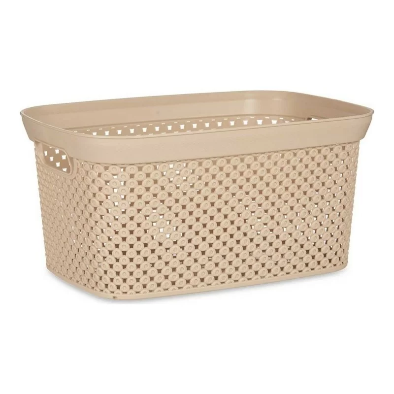 Basket 24 x 17 x 35 cm Beige Plastic 10 L