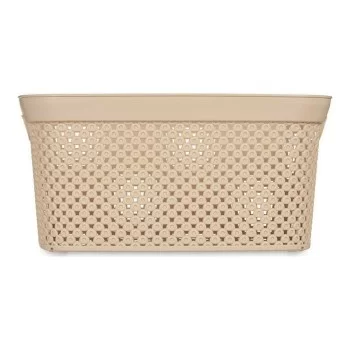 Basket 24 x 17 x 35 cm Beige Plastic 10 L 2