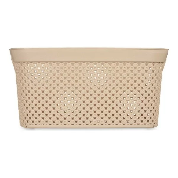 Basket 24 x 17 x 35 cm Beige Plastic 10 L