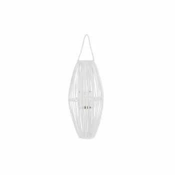 Candleholder DKD Home Decor White wicker Crystal 36 x 36...