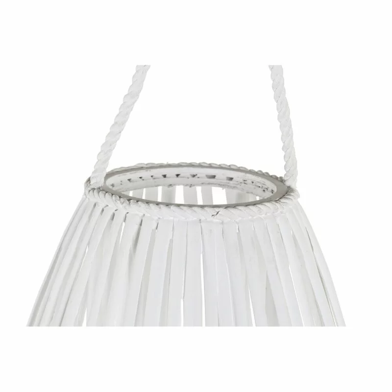 Candleholder DKD Home Decor White wicker...