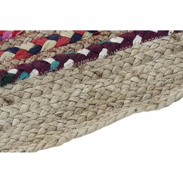 Carpet DKD Home Decor 201 x 292 x 1 cm Natural Polyester Cotton Multicolour Arab Jute