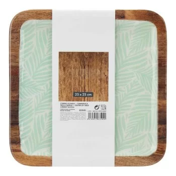 Centerpiece Leaf of a plant 25 x 25 cm White Brown Green... 2