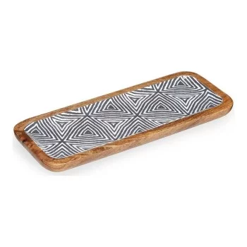 Centerpiece Ethnic Black Brown White (38 x 15 cm)