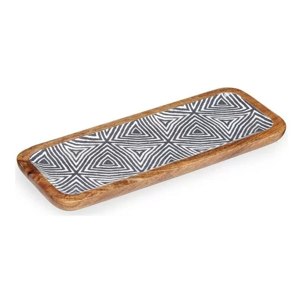 Centerpiece Ethnic Black Brown White (38 x 15 cm)