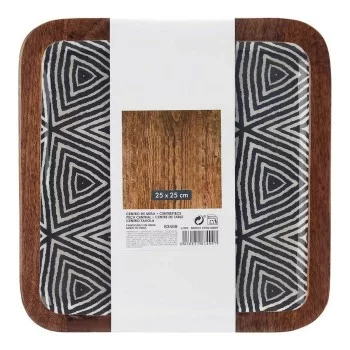 Centerpiece Ethnic 25 x 25 cm White Brown Black Resin... 2