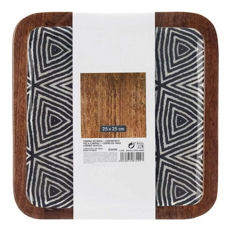 Centerpiece Ethnic 25 x 25 cm White Brown Black...