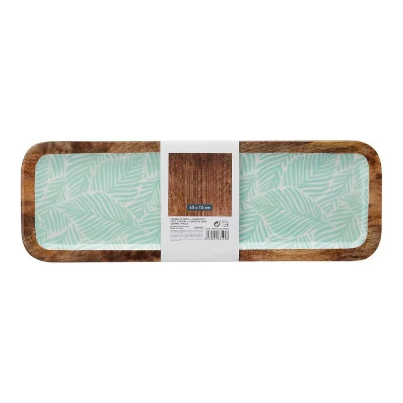 Centerpiece Leaf of a plant 45 x 15 cm White...