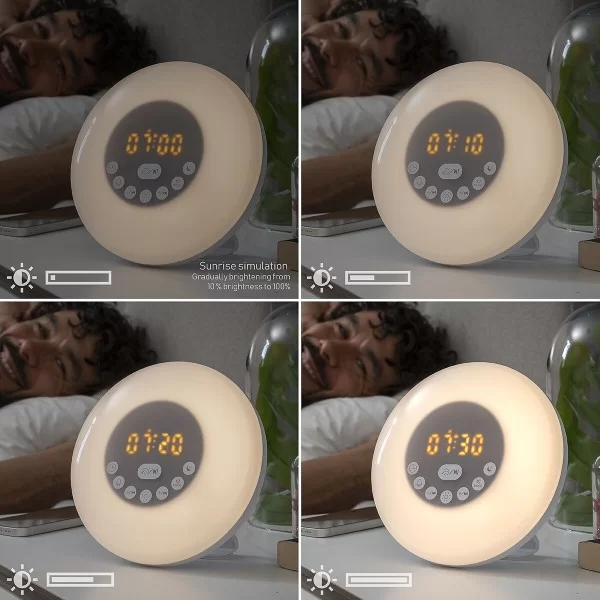 Sunrise Alarm Clock with Speaker Slockar InnovaGoods