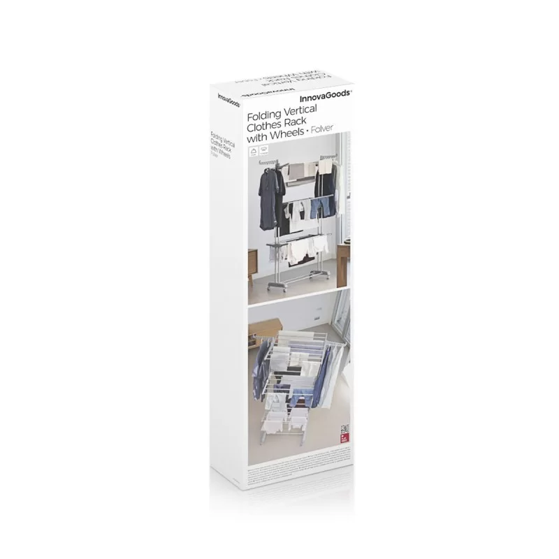 Folding Vertical Clothes Dryer with Wheels...