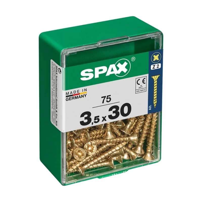 Box of screws SPAX Yellox Wood Flat head 75...