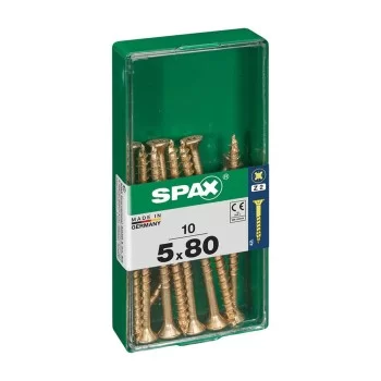Box of screws SPAX Yellox Wood Flat head 10 Pieces (5 x...