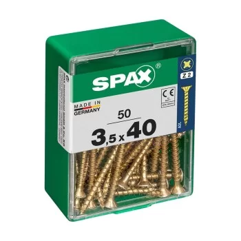 Box of screws SPAX Yellox Wood Flat head 50 Pieces (3,5 x... 2