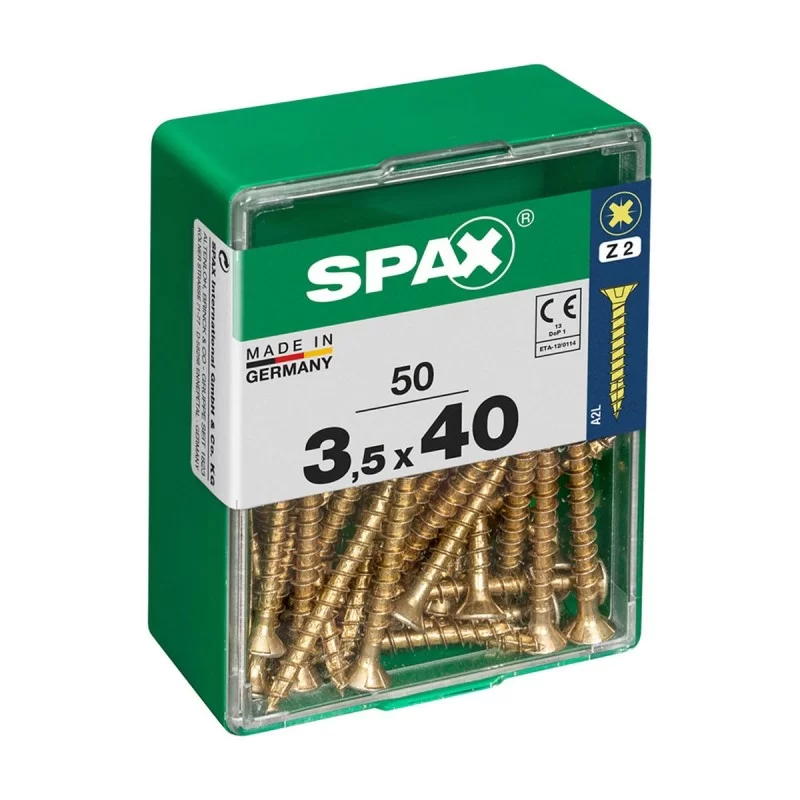 Box of screws SPAX Yellox Wood Flat head 50...