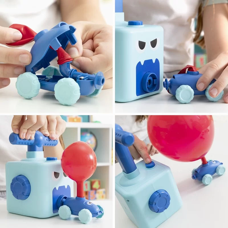 2-in-1 Car and Balloon Launcher Toy Coyloon...