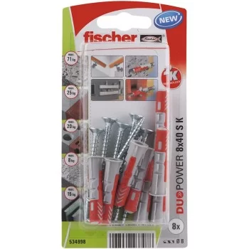 Wall plugs and screws Fischer Duopower 534998 8 x 40 mm 8...