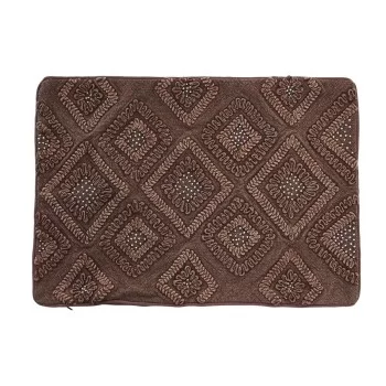 Cushion cover DKD Home Decor 60 x 1 x 40 cm Brown Rhombus