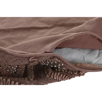 Cushion cover DKD Home Decor Brown Rhombus 50 x 1 x 50 cm 2