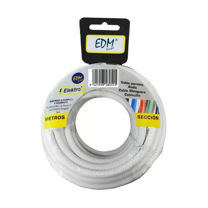 Cable EDM 2 x 0,75 mm White 20 m