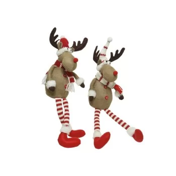 Fluffy toy Decoris Christmas Reindeer 12,5 x 16 x 49 cm