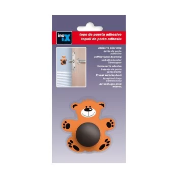 Doorstop Inofix Doors Bear Adhesive Orange PVC 2