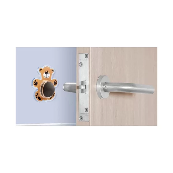 Doorstop Inofix Doors Bear Adhesive Orange PVC